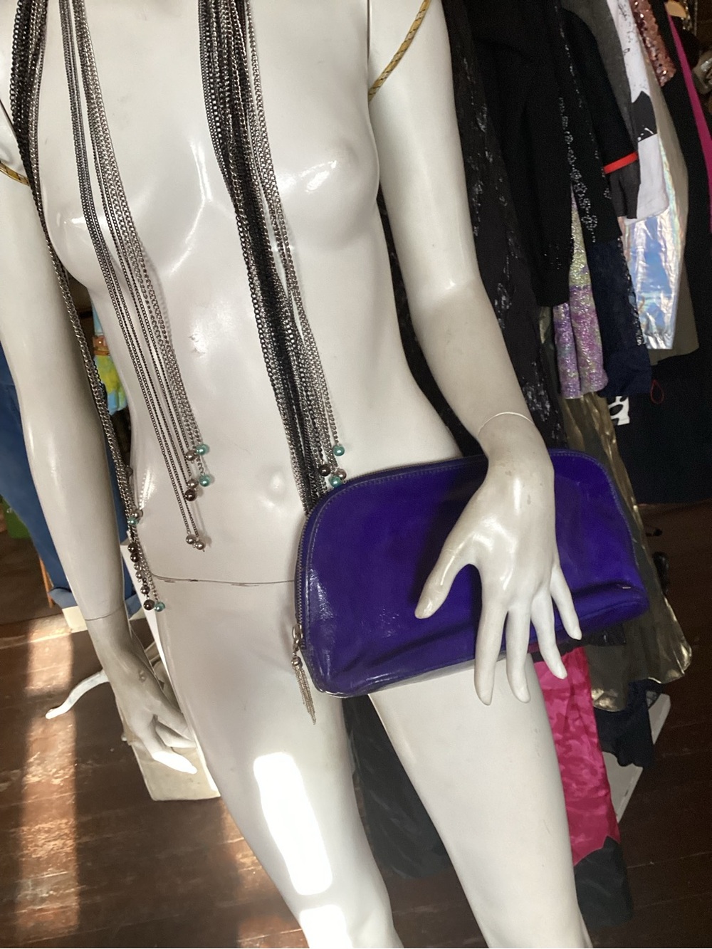 Billy Bag London royal blue leather